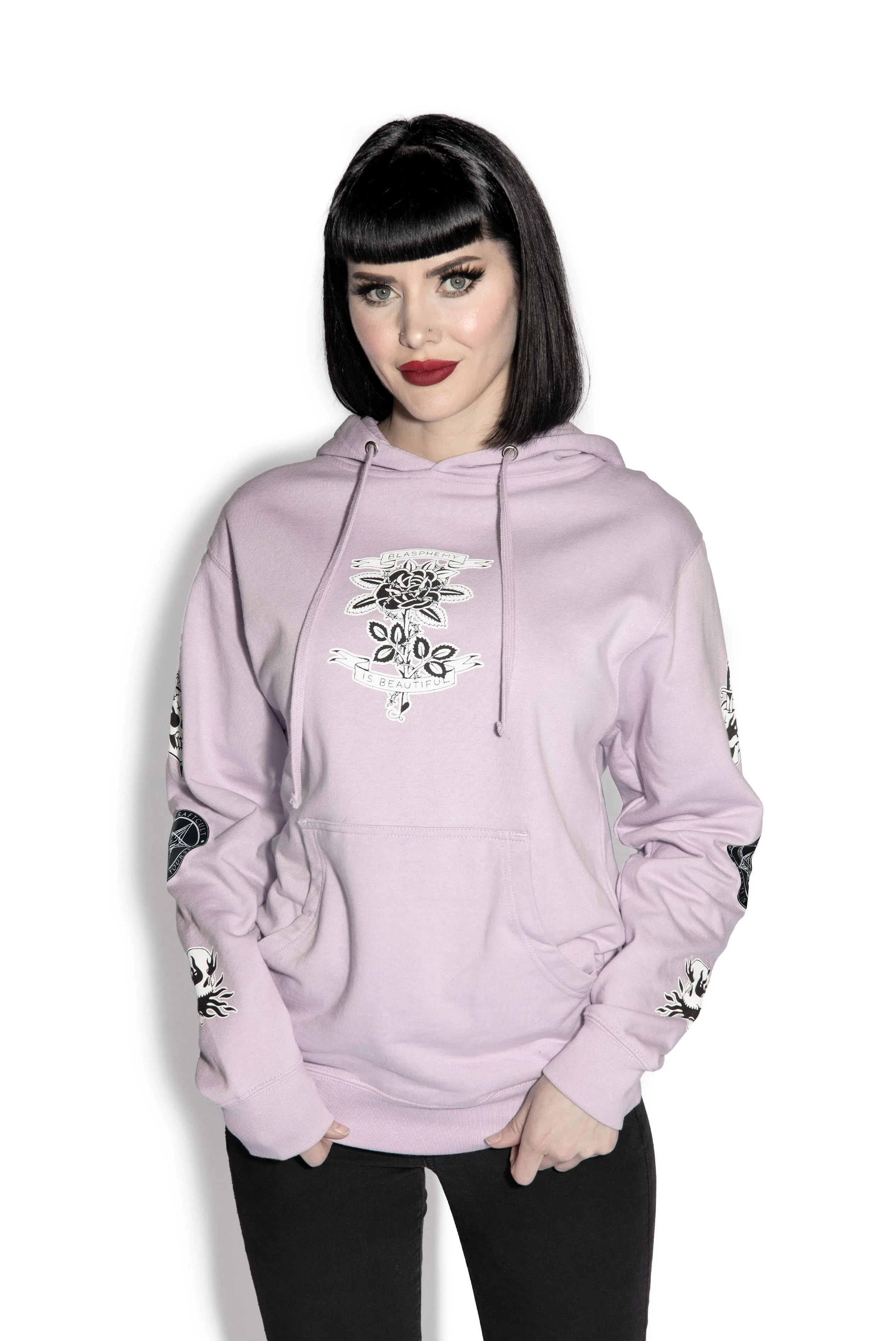Blasphemy Is Beautiful - Pastel Hooded Pullover Sweater